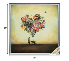 25' X 25' Silver Frame Big Heart Botany