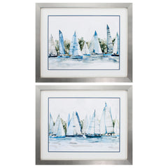 32' X 26' Silver Frame Pastel Marina (Set of 2)