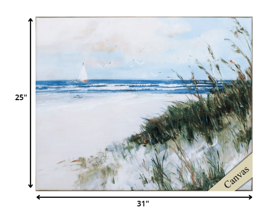 31' X 25' Woodtoned Frame Oak Island Sunrise