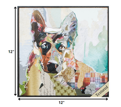 12' X 12' Distressed Black Frame German Shepherd