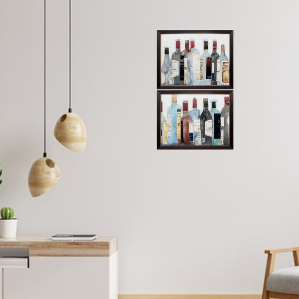 27' X 21' Brown Frame Wine & Spirit (Set of 2)