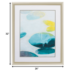 26' X 32' Champagne Gold Color Frame  Stacking Stones I