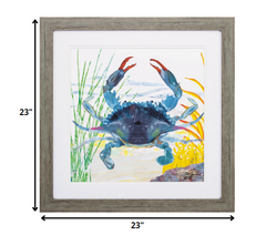 23' X 23' Woodtoned Frame Sea Creature Crab