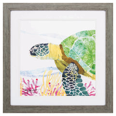 23' X 23' Woodtoned Frame Sea Creature Turtle