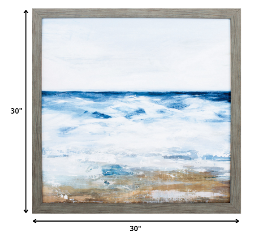 30' X 30' Woodtoned Frame Ocean II