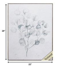 22' X 28' Woodtoned Frame Botanical Sketches Iv
