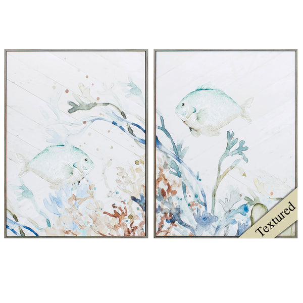 18' X 24' Woodtoned Frame Under The Sea (Set of 2)
