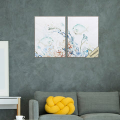 18' X 24' Woodtoned Frame Under The Sea (Set of 2)