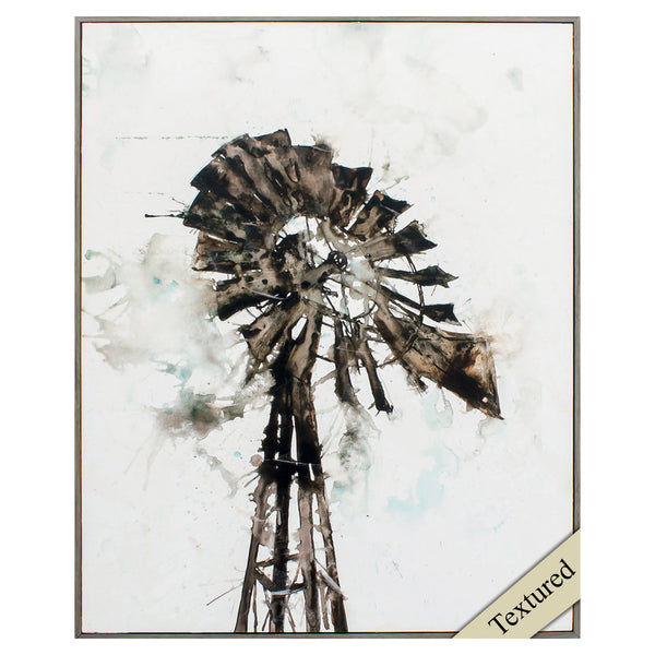 23' X 28' Woodtoned Frame Watercolor Windmill