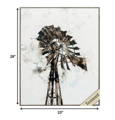 23' X 28' Woodtoned Frame Watercolor Windmill