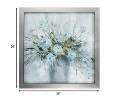 26' X 26' Silver Frame Blue Bouquet