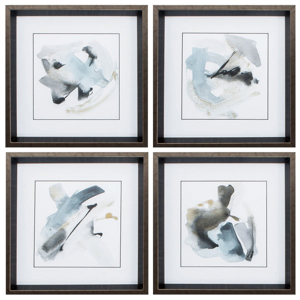 13' X 13' Brushed Silver Frame Sand & Sky (Set of 4)