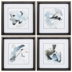 13' X 13' Brushed Silver Frame Sand & Sky (Set of 4)