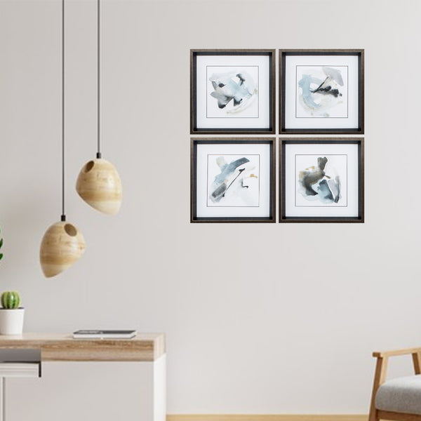 13' X 13' Brushed Silver Frame Sand & Sky (Set of 4)