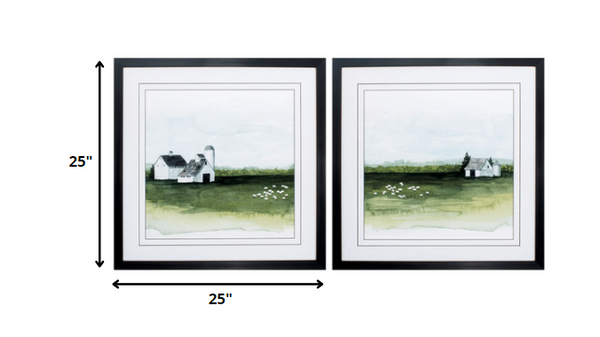25' X 25' Dark Wood Toned Frame Delilah's Farm Set of 2