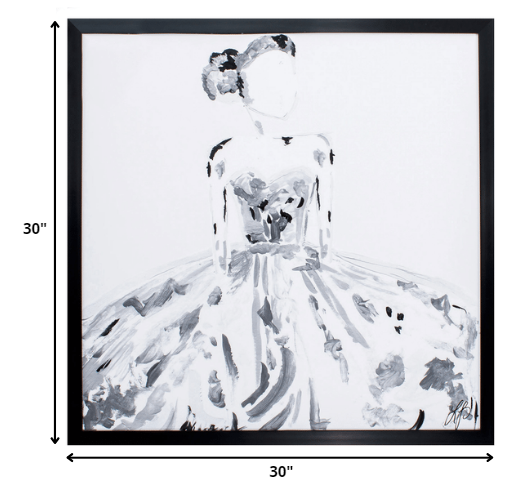 30' X 30' Dark Wood Toned Frame Logans Girl