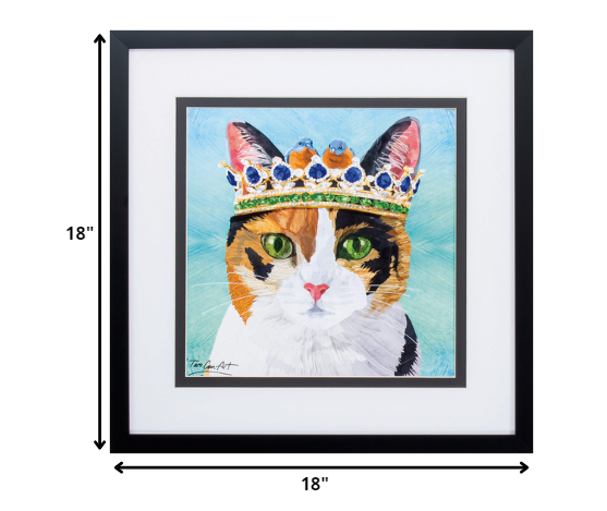 18' X 18' Silver Frame Crown Cat