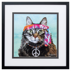 18' X 18' Silver Frame Hippie Cat