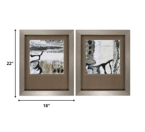 18' X 22' Silver Frame Glass Blower (Set of 2)