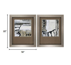 18' X 22' Silver Frame Glass Blower (Set of 2)