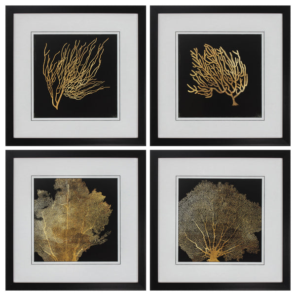 20' X 20' Dark Wood Toned Frame Coral (Set of 4)