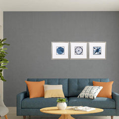 28' X 28' Brushed Silver Frame Indigo Dye (Set of 3)