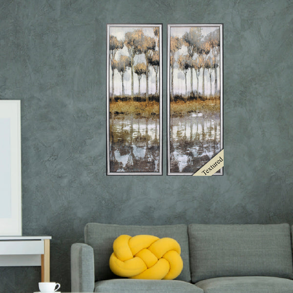 13' X 36' Silver Frame Mozambique (Set of 2)