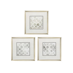 22' X 22' Champagne Gold Color Frame  Neutral Impressions (Set of 3)