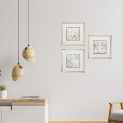 22' X 22' Champagne Gold Color Frame  Neutral Impressions (Set of 3)