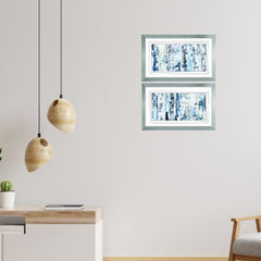 32' X 20' Silver Frame Neutral Strata (Set of 2)