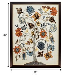 27' X 35' Brown Frame Vintage Tree Of Life