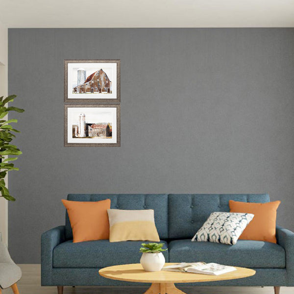 25' X 19' Distressed Wood Toned Frame Barn Silo (Set of 2)