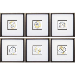 16' X 16' Brushed Silver Frame String Orbit Set of 6