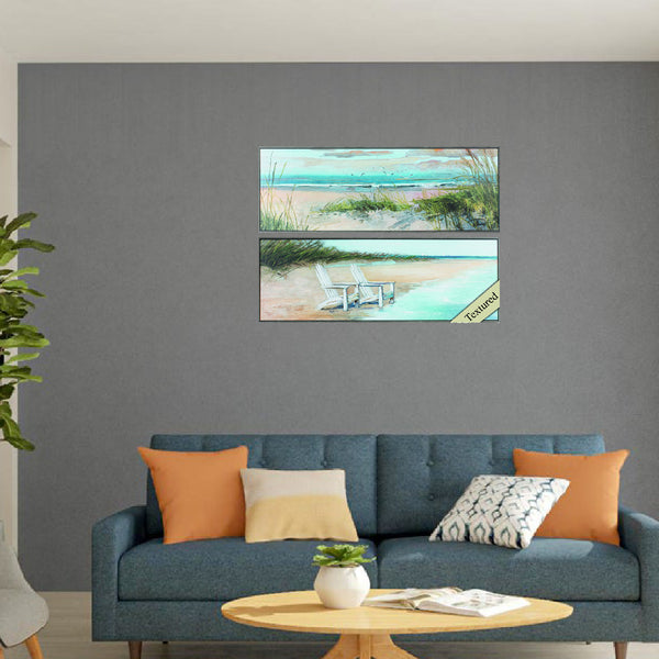 36' X 12' Woodtoned Frame Wind Water (Set of 2)