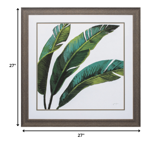 27' X 27' Distressed Wood Toned Frame Welcome To Paradise Xi