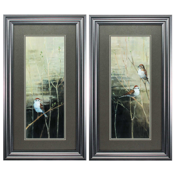 15' X 27' Gunmetal Gray Frame Sparrows Dusk (Set of 2)