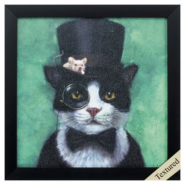 11' X 11' Black Frame Tuxedo Cat