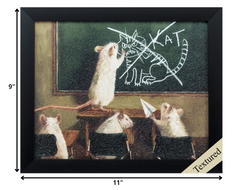 11' X 9' Black Frame When The Cat Is Away