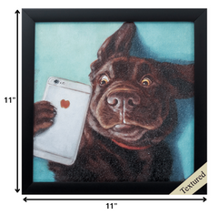 11' X 11' Black Frame Dog Selfie