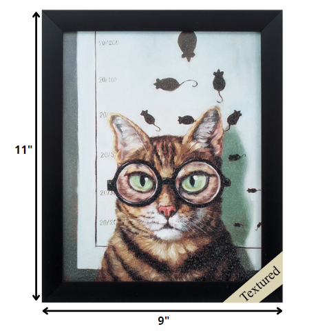 9' X 11' Black Frame Feline Eye Exam