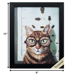9' X 11' Black Frame Feline Eye Exam