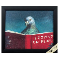 11' X 9' Black Frame Pooping On People