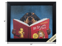 11' X 9' Black Frame 50 Scents Of Gray