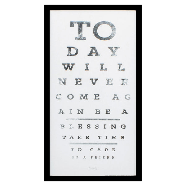 13' X 25' Silver Frame Eye Chart I