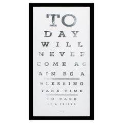 13' X 25' Silver Frame Eye Chart I