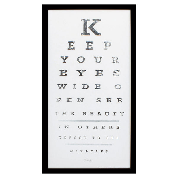 13' X 25' Silver Frame Eye Chart II