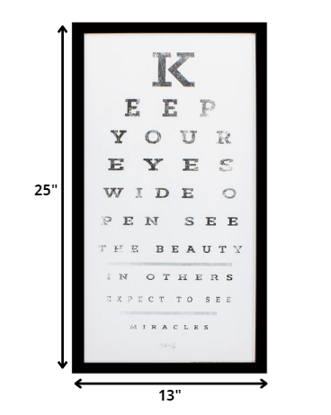 13' X 25' Silver Frame Eye Chart II