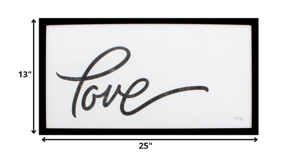 25' X 13' Silver Frame Love