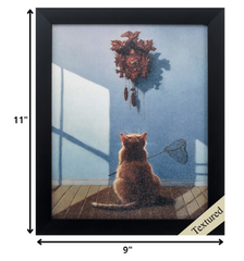 9' X 11' Black Frame A Timely Lunch