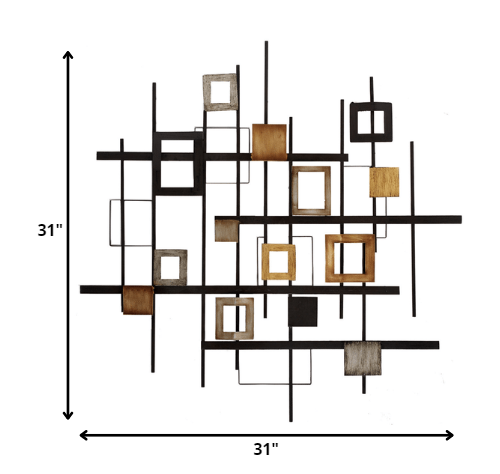 31' X 31' Metal Abstract